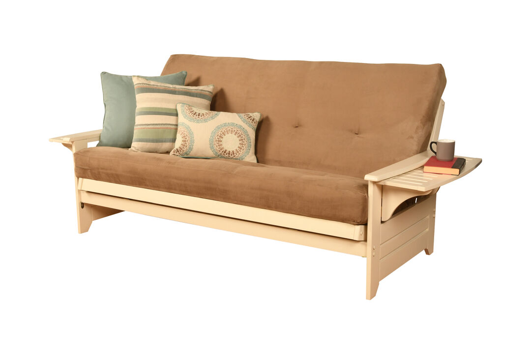 Phoenix Frame in Antique White Finish includes Linen Cocoa Mattress