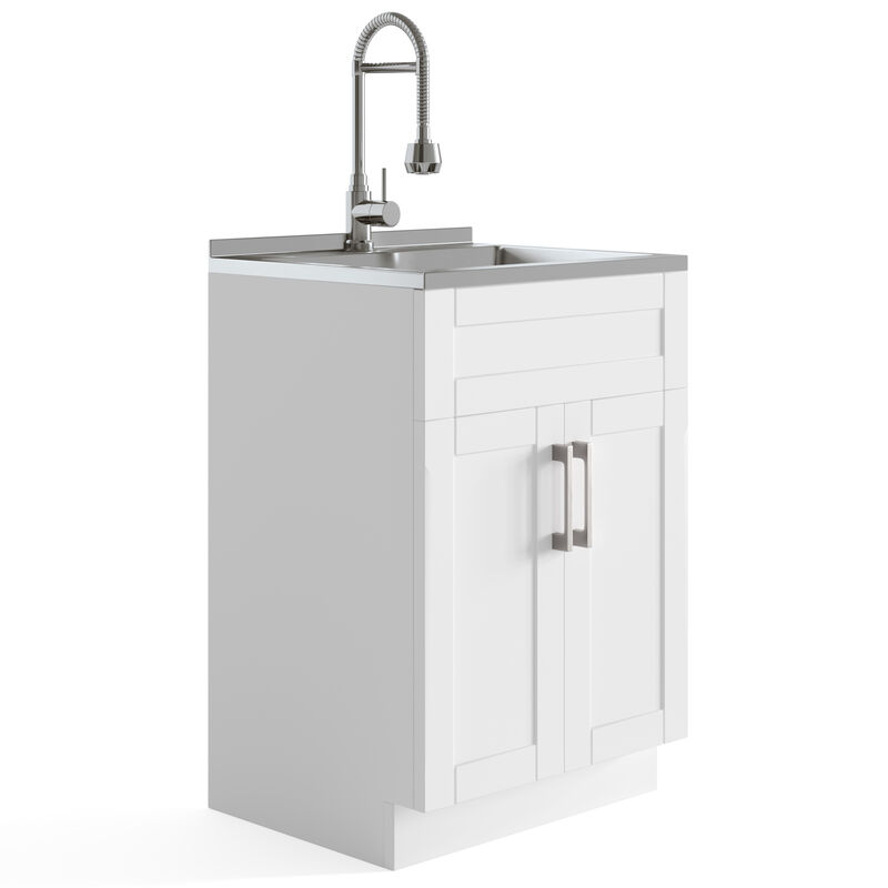 Simpli Home Hennessy All-In-One Laundry Utility Sink and Cabinet image number 0