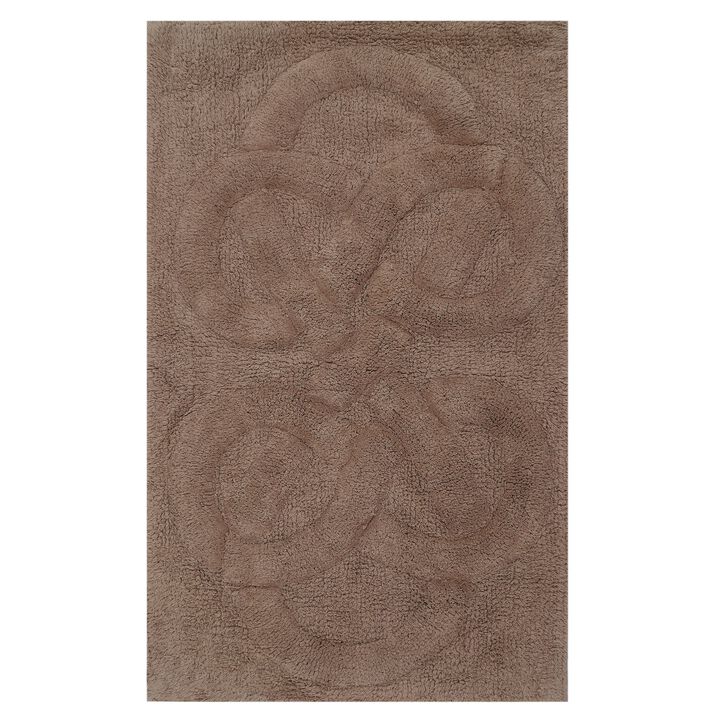 Knightsbridge Tuft Twisted 220 GSF Non Skid Back Bath Rug 20 x 30 - Natural