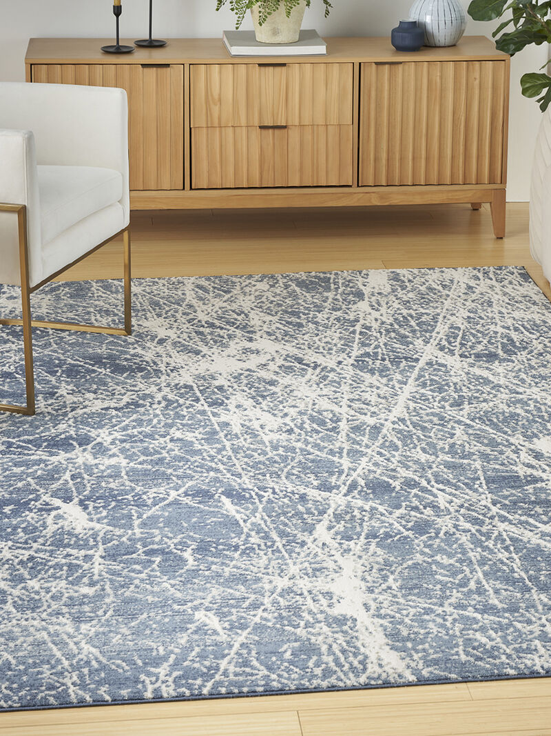 Exhale EXL02 Navy/Ivory 5'3" x 7'3" Rug