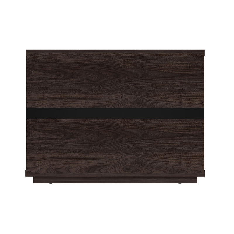 Evelyn Wide 1-Drawer Nightstands in Brown (Set of 2)