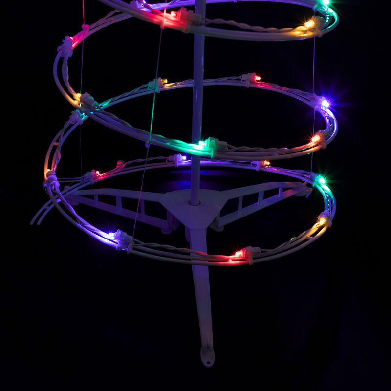 4ft LED Lighted Spiral Cone Tree Outdoor Christmas Decoration  Multi Lights image number 6