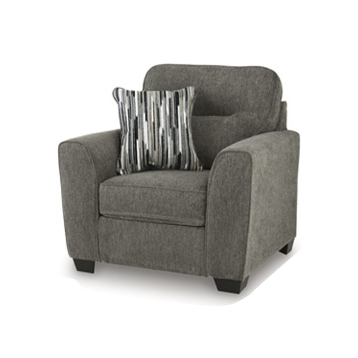 Oly Oversized Armchair with 1 Accent Pillow, Polyester Seat