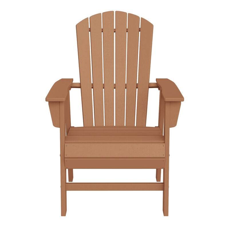 WestinTrends Dylan Outdoor Patio Shell-back Adirondack Dining Chair Weather Resistant
