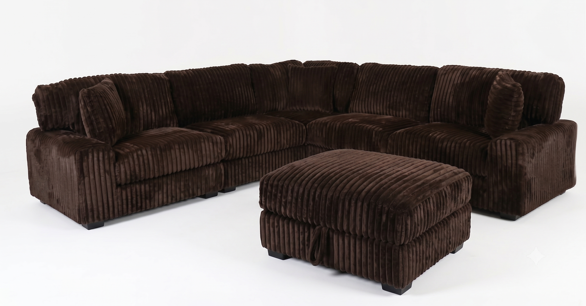 Nightfall 5‑Piece Sectional and Ottoman
