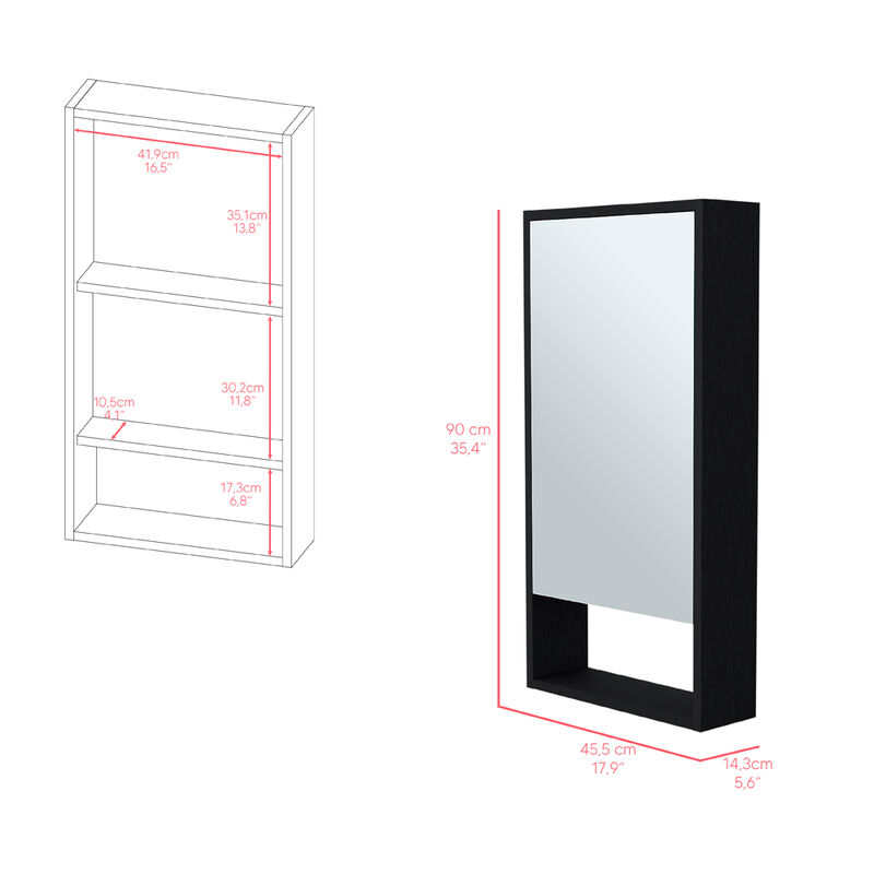 Medicine Cabinet Irvine, Bathroom, Black