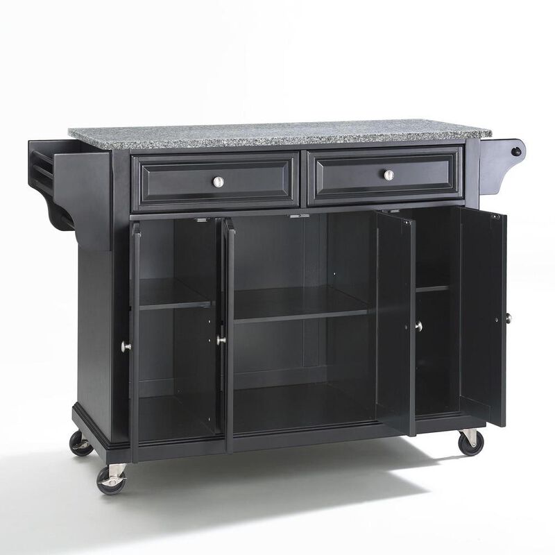 Full Size Granite Top Kitchen Cart