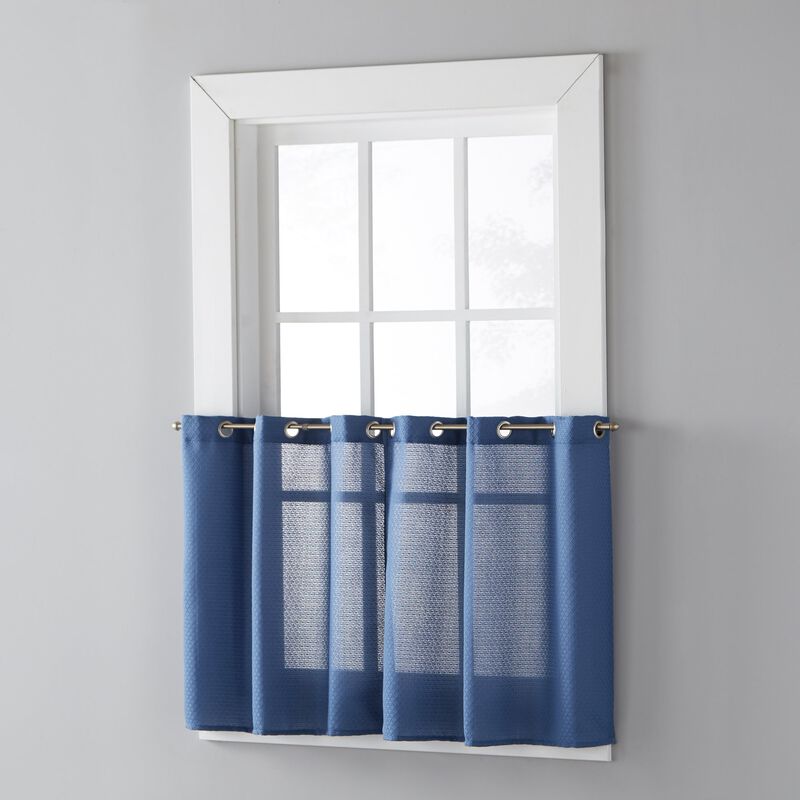 Saturday Knight Ltd Trio 3D Woven Triangle Window Tier - 2 Piece - 56x24", Blush