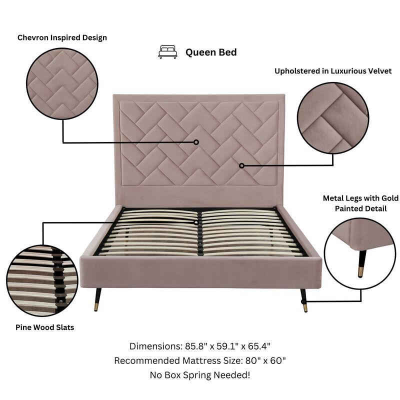 Crosby Blush Queen Bed