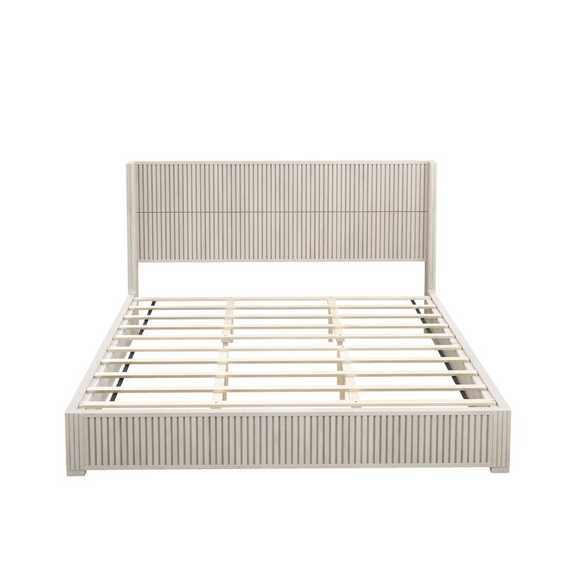 Lisfer Solid Wood Platform Bed image number 0