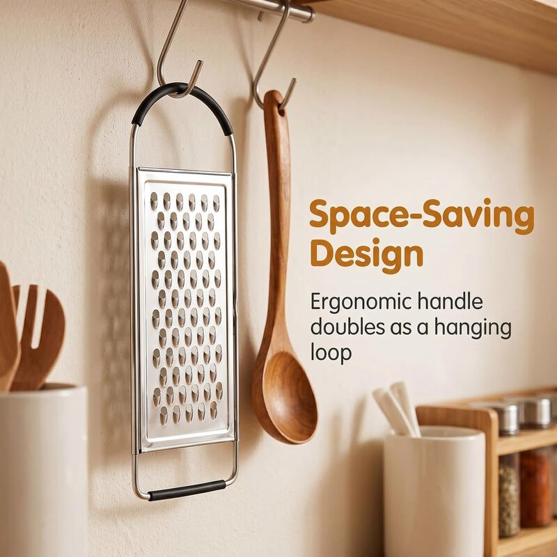 Stainless Steel Professional Cheese Flat Grater with Anti-Slip Handle image number 6