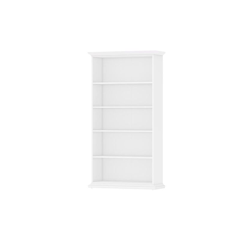 Tvilum Tall Wide 5 Shelf Bookcase, White