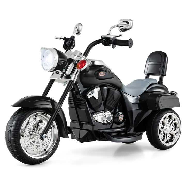 6V Toddler Electric Ride-On Bike with 3 Wheels, Horn and Front Headlight