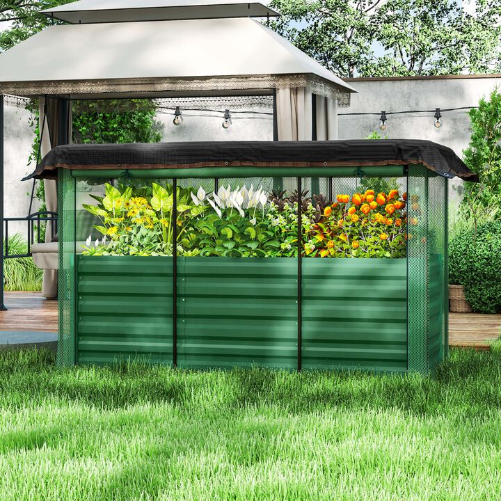 Hivvago Steel Planter Box with Shade Cloth