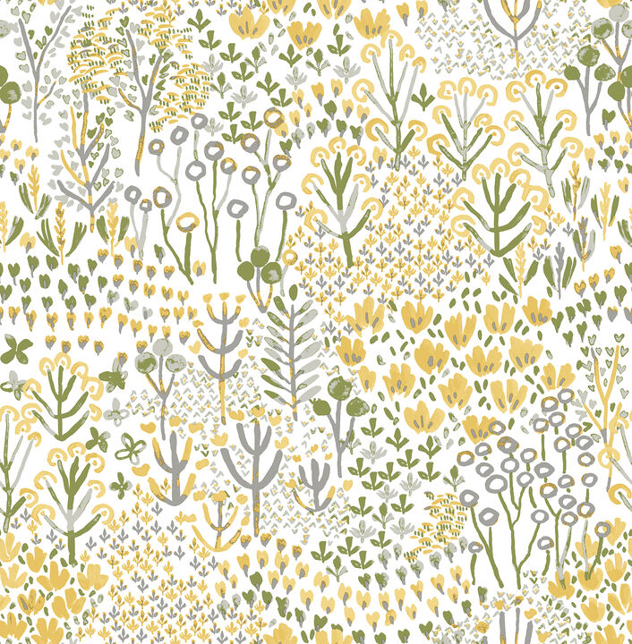 Chilton Yellow Wildflowers Wallpaper (Set of 2)