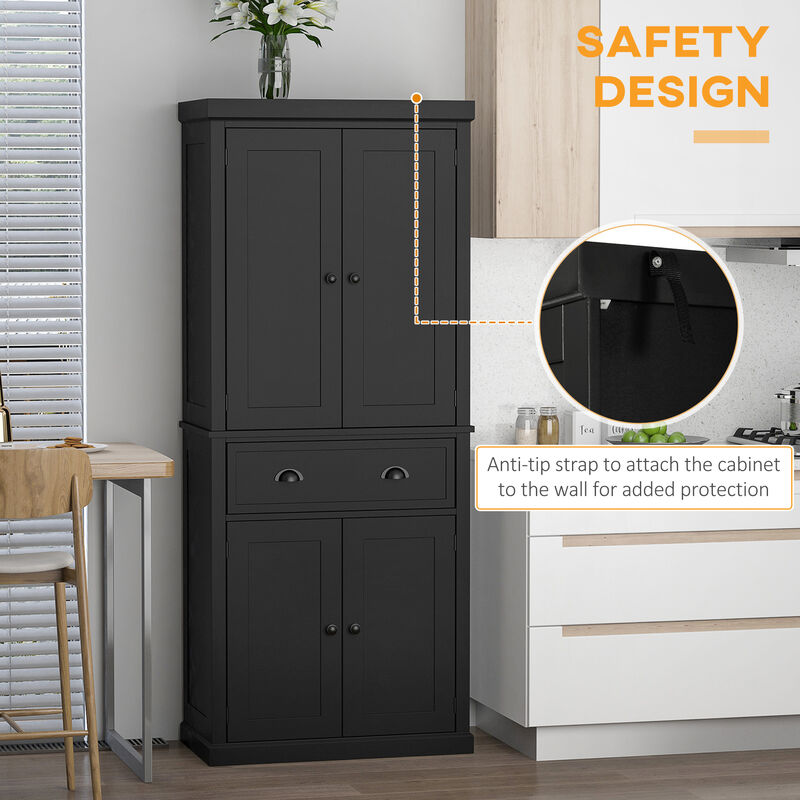 Hivvago Kitchen Storage Cabinet with Doors for Food Pantry image number 5