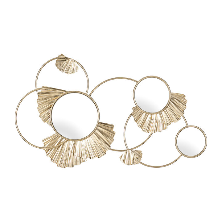 Metal Fan Loops Mirrored Wall
