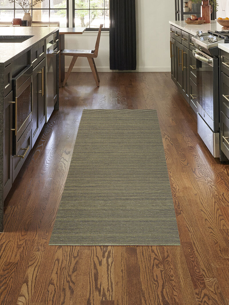Washable Essentials WAE01 Green 2'2" x 10' Rug image number 5