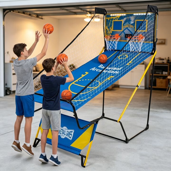 Hukwop Foldable Dual Shot Basketball Arcade Game