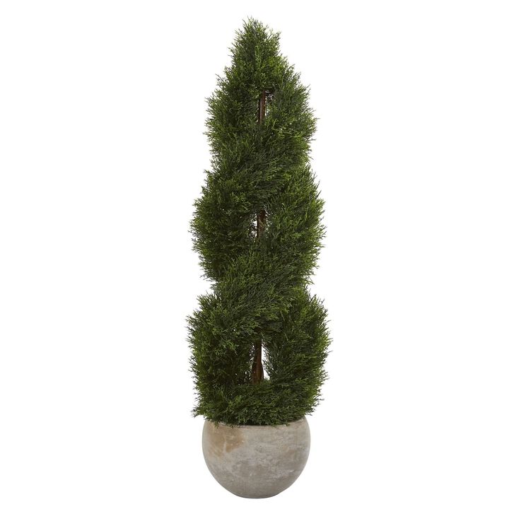 Nearly Natural 4-ft Pond Cypress Tree in Planter UV Res (Indoor/Outdoor)