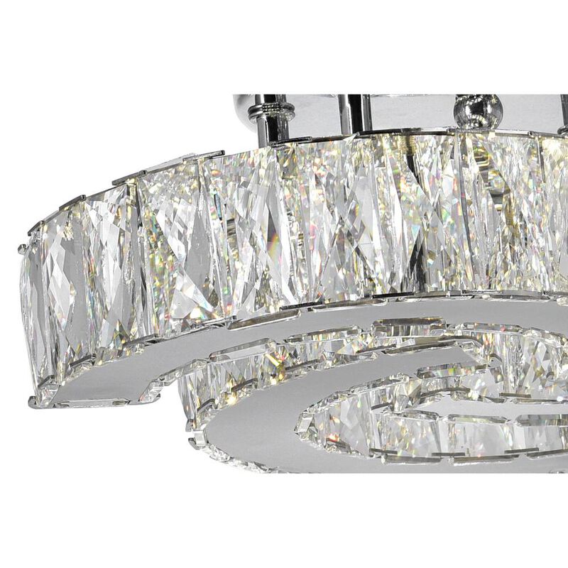 CWI Lighting Vienna LED Flush Mount With Chrome Finish