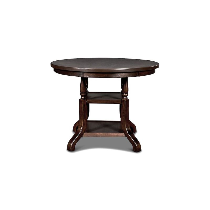 New Classic Furniture Furniture Bixby Solid Wood Counter Dining Table in Espresso