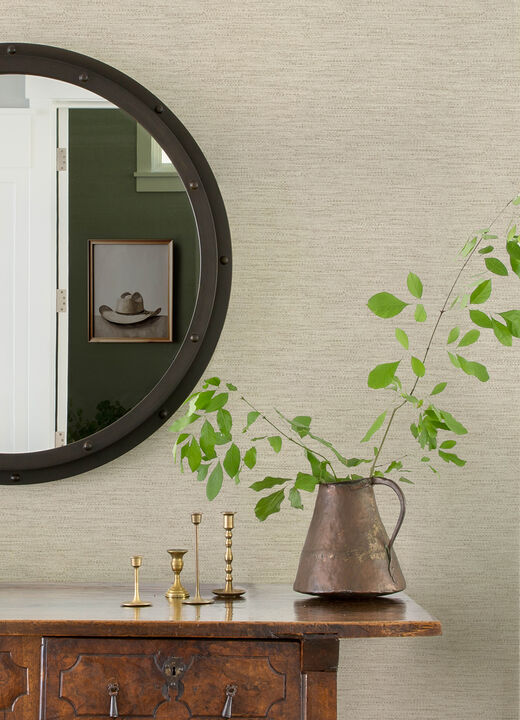 Wool Texture Beige Wallpaper