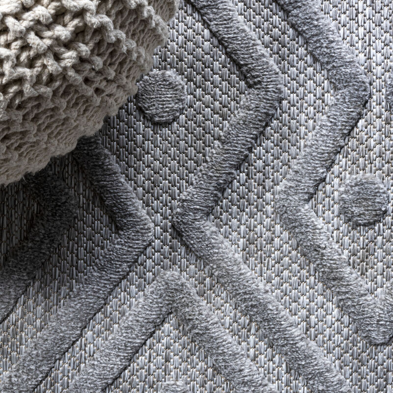 Balansat Moroccan Diamond Square Indoor/Outdoor Area Rug