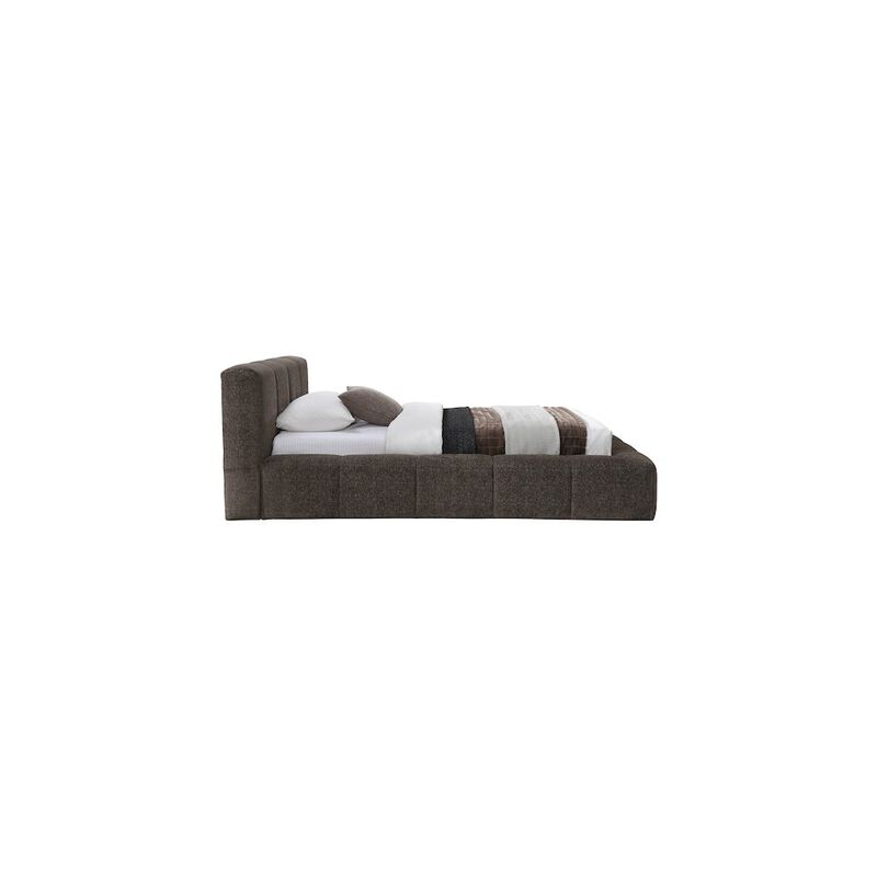 Meridian Furniture Carlin Brown Chenille Fabric Twin Bed