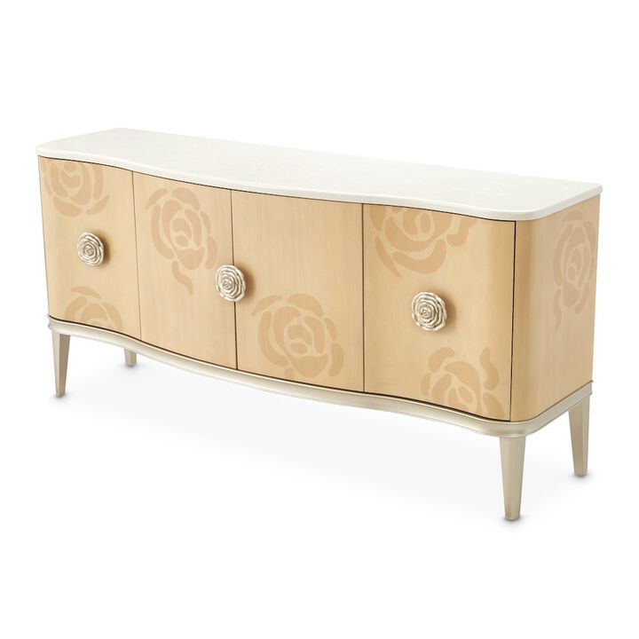 Michael Amini Camellia Field Sideboard - Caramel