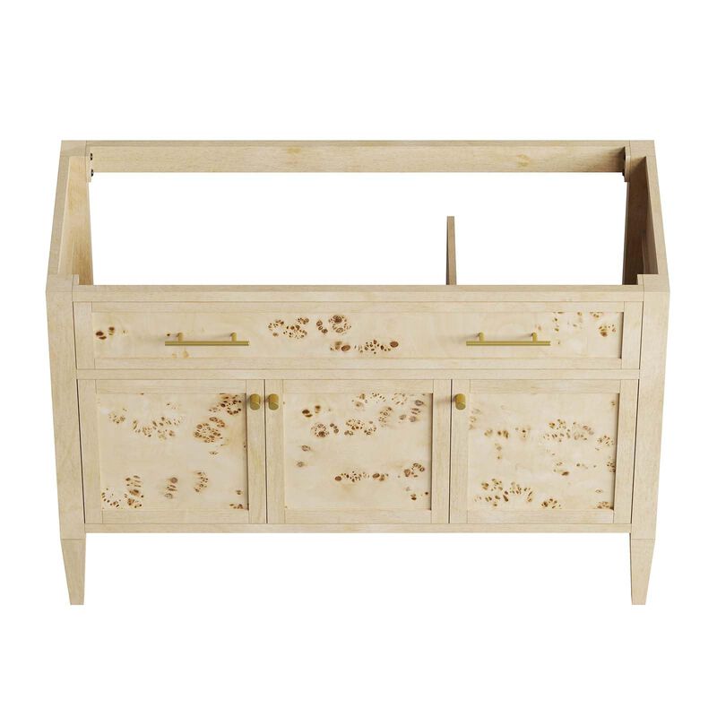 Modway EEI-6140-BUR Elysian 48" Wood Bathroom Vanity Cabinet (Sink Basin Not Included), Burl image number 5
