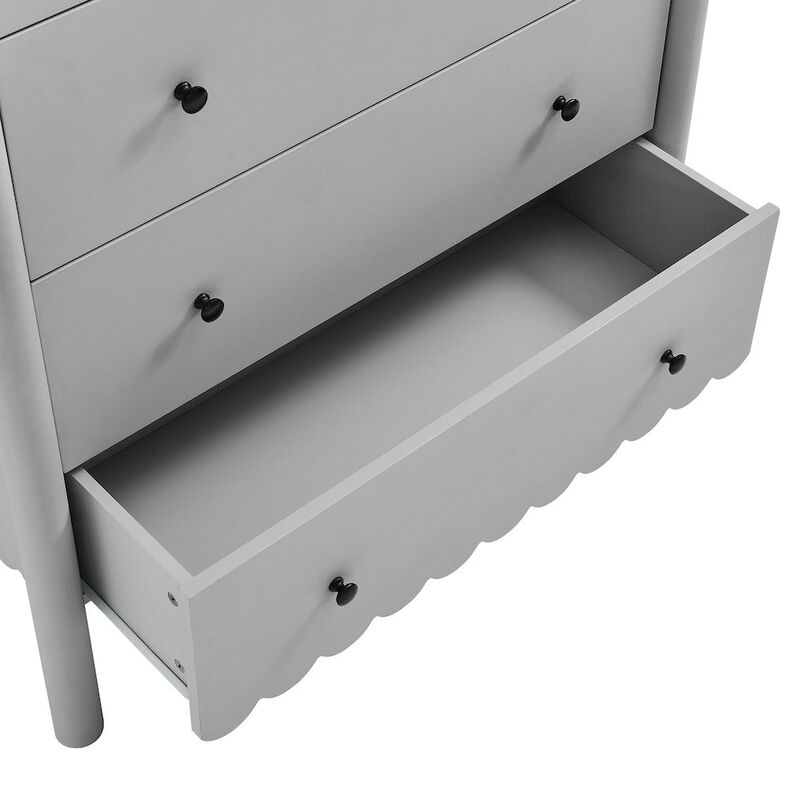 Emmeline Scalloped 5-Drawer Chest image number 5