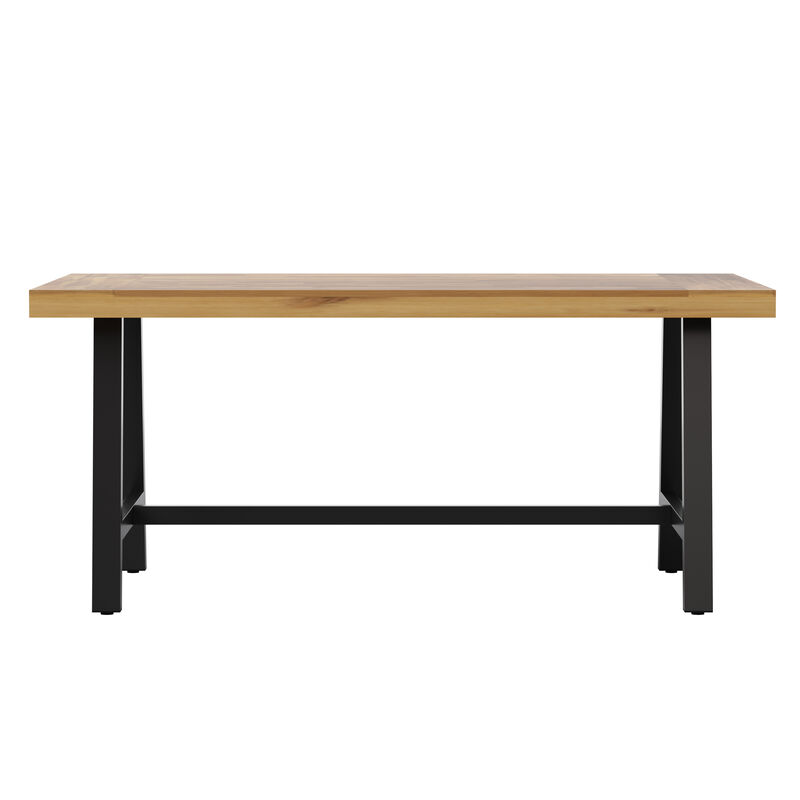 NAT/BK Acacia Wood Patio Table