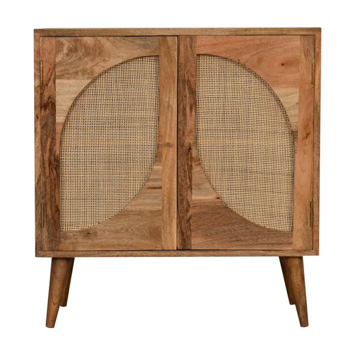 Close-knit Leaf  Solid Wood 2 Door Cabinet