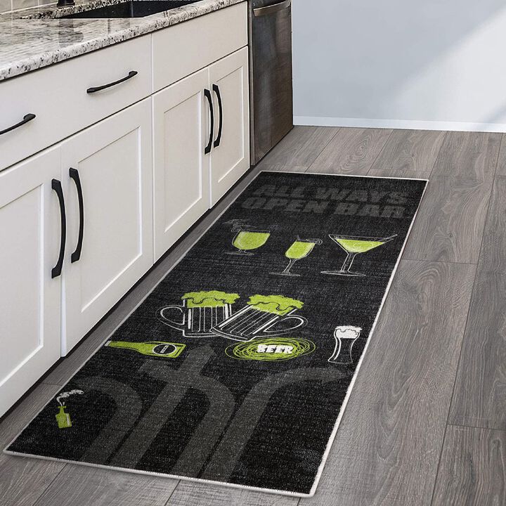 SUSSEXHOME Non Skid 70 % Cotton Washable Kitchen Runner Rug - 20 x 59 Inches