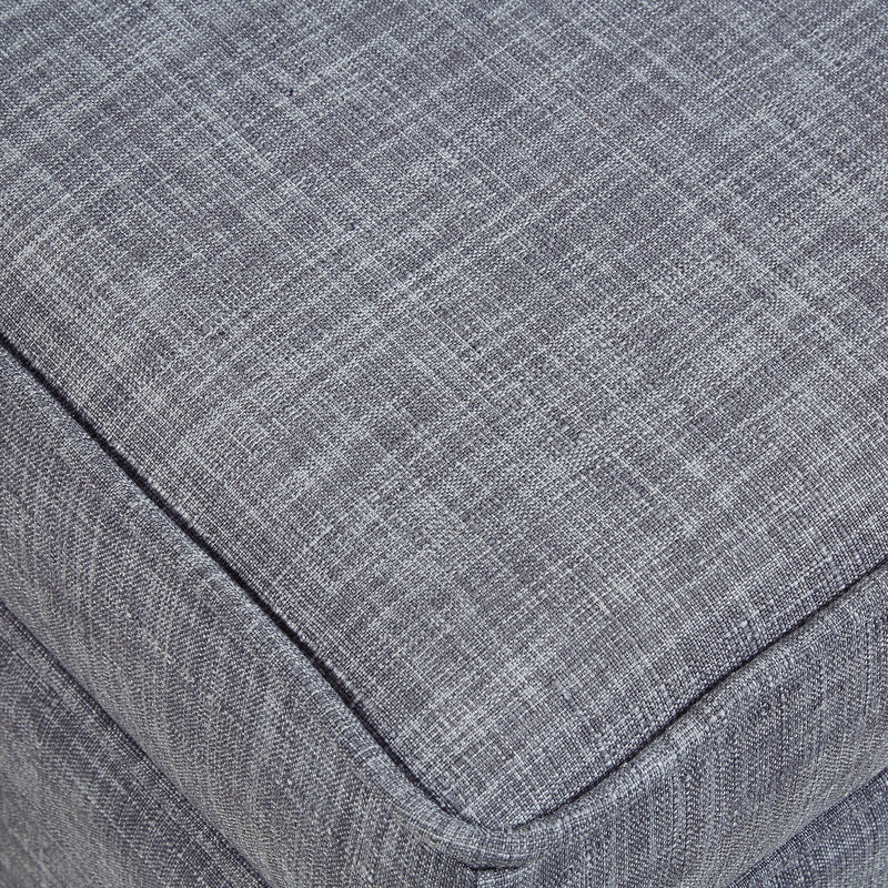 Inspired Home Francis Linen Ottoman