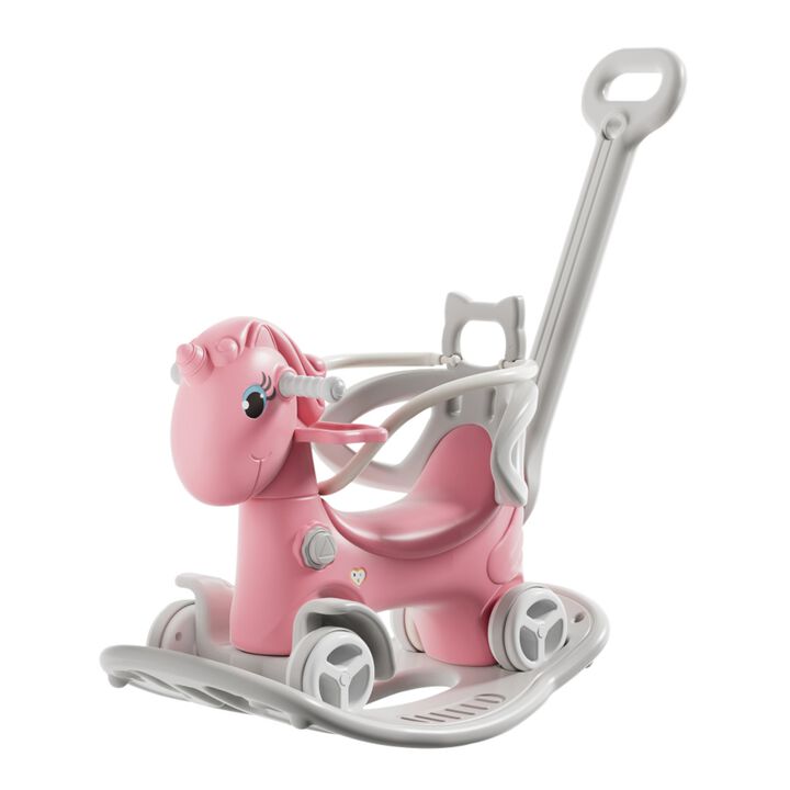 Hikguf 2-in-1 Unicorn Rocking Horse