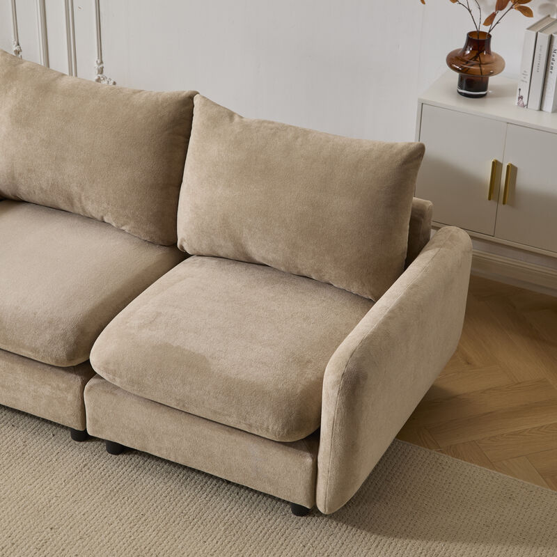 Christopher Knight Home Zane Modern 69" Upholstered Sectional Sofa with Cushions