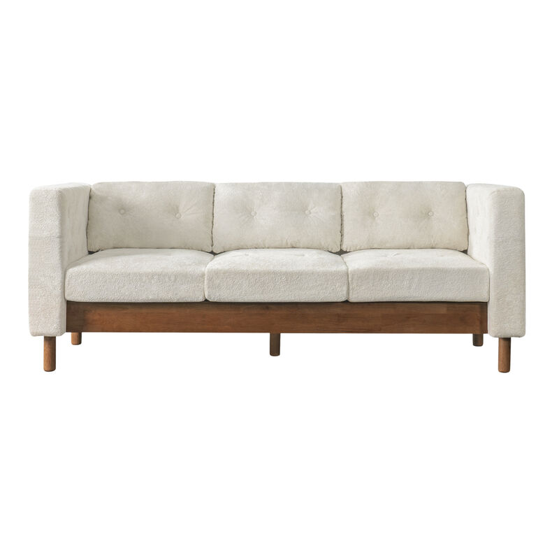 Jubpaf 78" Modern 3 Seater Sofa Chenille image number 0
