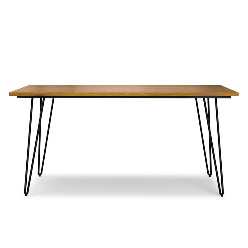 Hunter 66 inch x 40 inch Rectangle Industrial Dining Table in Oak image number 2