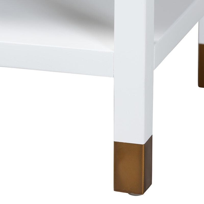 bali & pari Aiden Fluted Sideboard -  2-Door Accent Storage Cabinet with Open Shelf and Raised Legs, Compact Entryway or Dining Room Cabinet