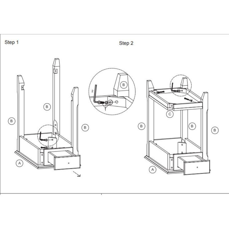 Solid Wood End Table &ndash; Single Drawer Accent Table with Storage Shelf