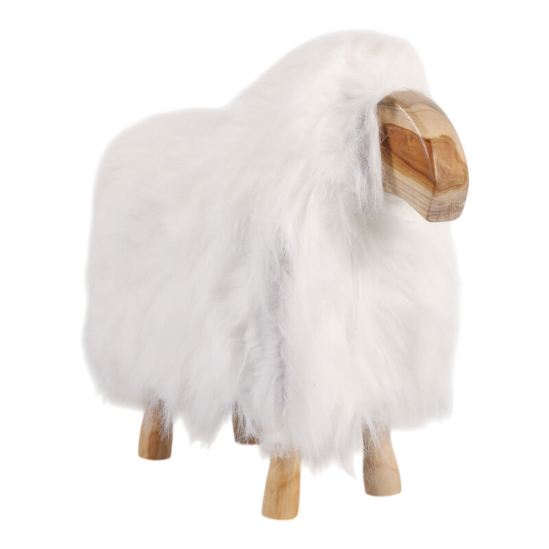 21x20" Faux Fur Sheep, White/natural image number 1