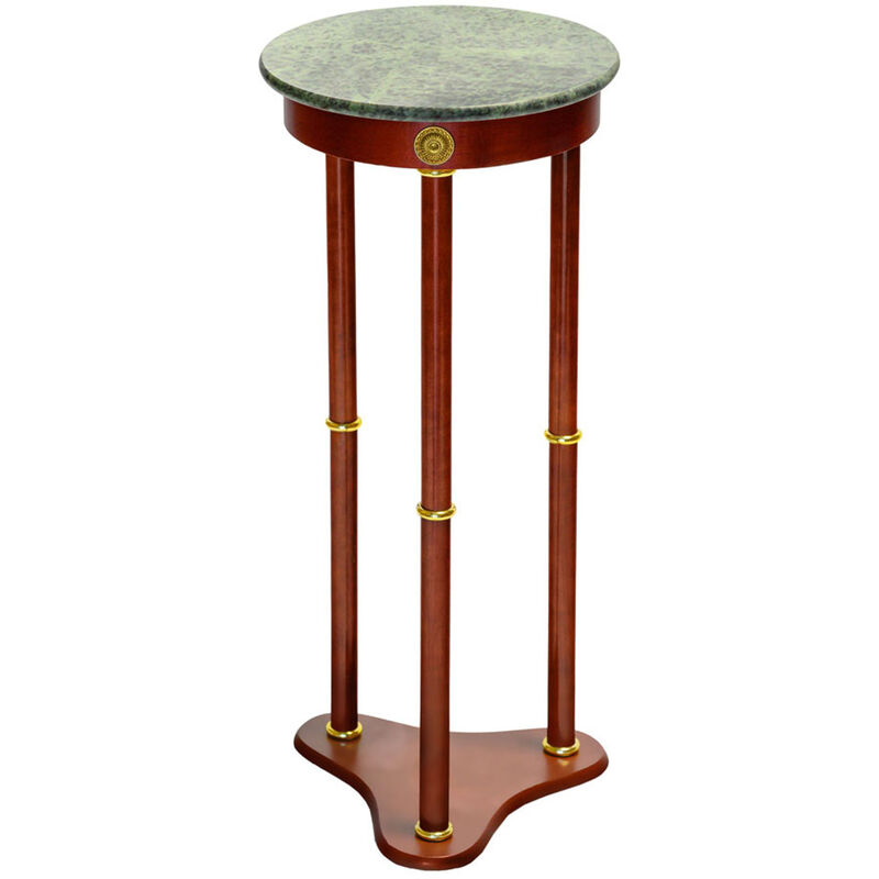Legacy Decor Green Marble Round Plant Telephone Vase Stand New 28" High image number 0