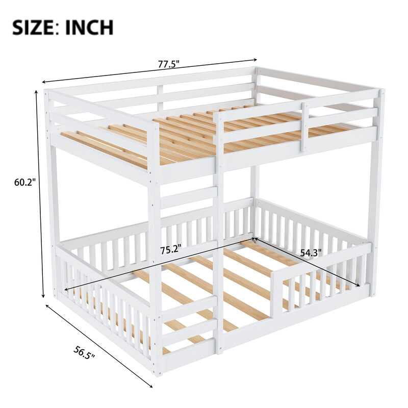Merax Wood Bunk Bed with Ladder and Guardrails