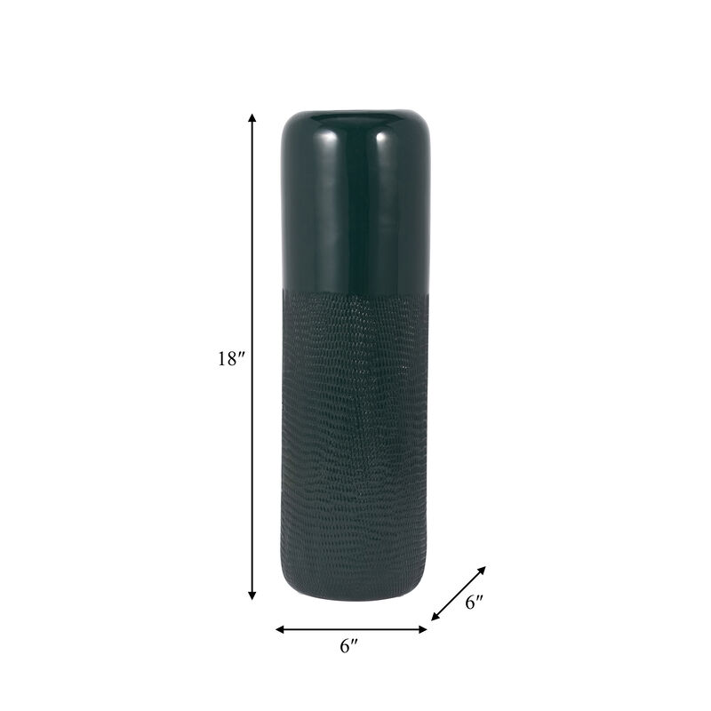 Grooved Ceramic Vase