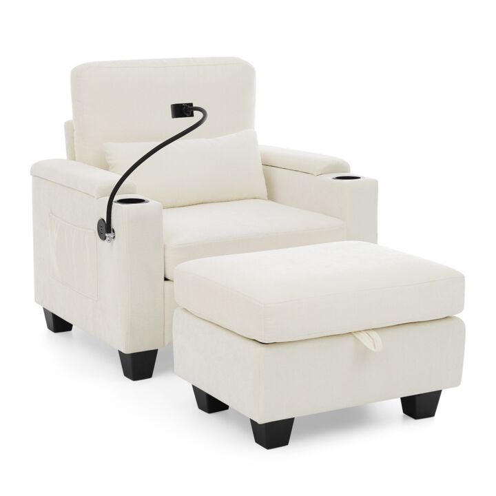 Kurtfo Chenille Accent Chair Set