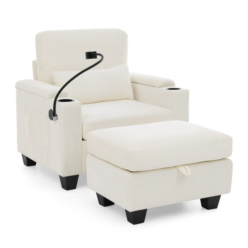 Kurtfo Chenille Accent Chair Set image number 0