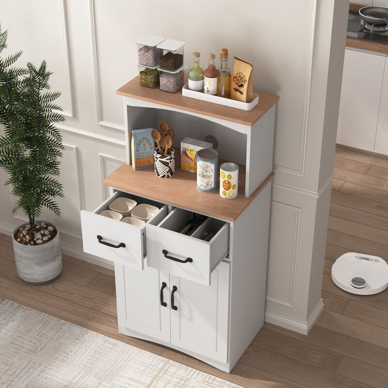 Hebjup White Pantry Storage image number 7