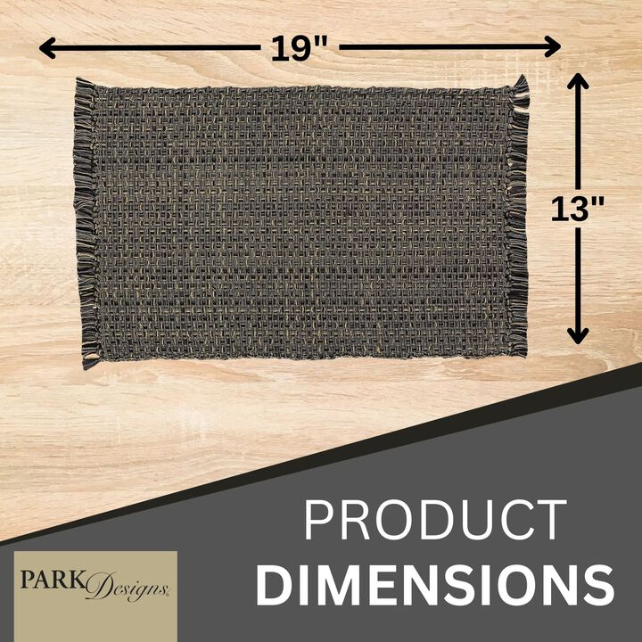 Park Designs Charcoal Tweed Placemat Set of 4